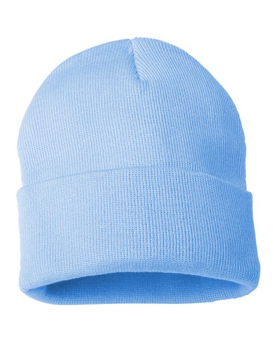 12 inch Cuff style Beanie-Light Blue