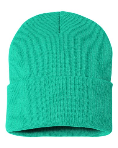 12 inch Cuff style Beanie-Teal