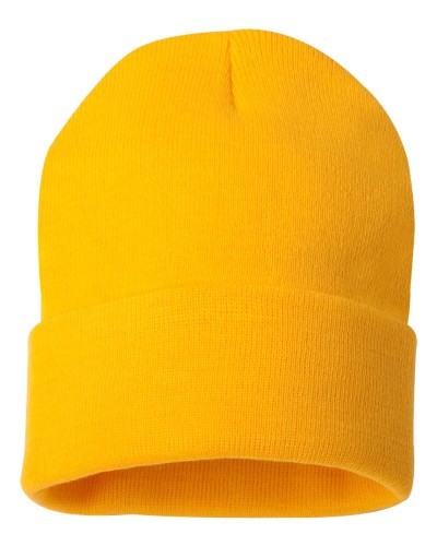 12 inch Cuff style Beanie-Union Gold