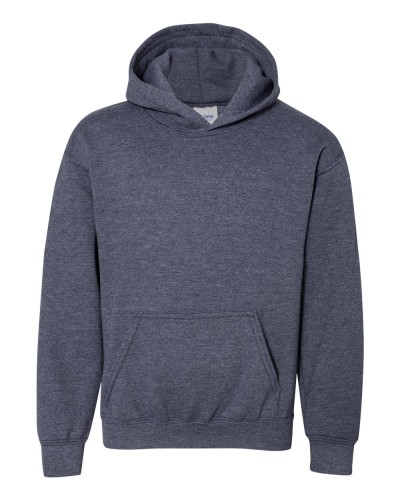 Gildan - Heavy Blend Youth Hooded Sweatshirt - 18500B-Heather Navy