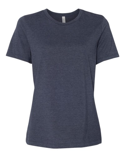 Bella/Canvas Women’s Relaxed Jersey Short Sleeve Tee - 6400-Heather Navy