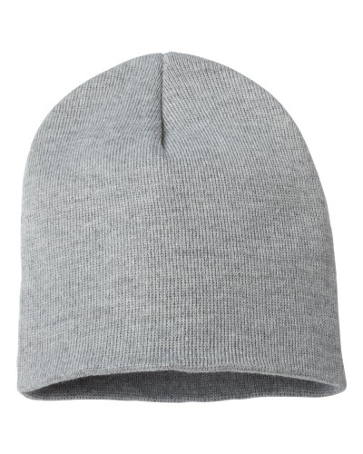 9 Inch Beanie-Grey Heather